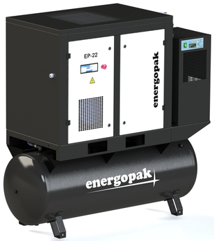 Винтовой компрессор Energopak EP 22/RD-T500 с осушителем и ресивером 500л (3,0 м3/мин, 10 бар, 22 кВт)