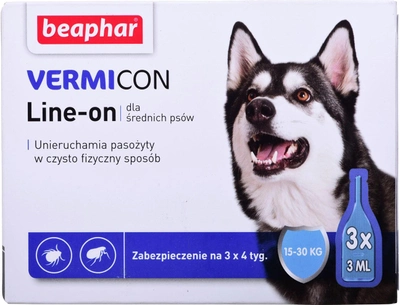 Краплі від бліх та кліщів для собак BEAPHAR Vermicon 15-30кг 3х3 мл (8711231119035)