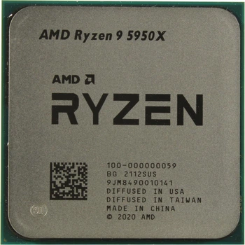 Процесор AMD Ryzen 9 5950X (100-000000059) (Socket AM4, 32T, 4.9 ГГц, Tray) Б/в