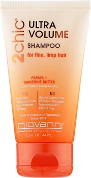Шампунь для об'єму з мандарином та маслом папаю - Giovanni 2 Chic Ultra-Volume TanGerine Papaya Butter (міні) 44ml (993077-188251)