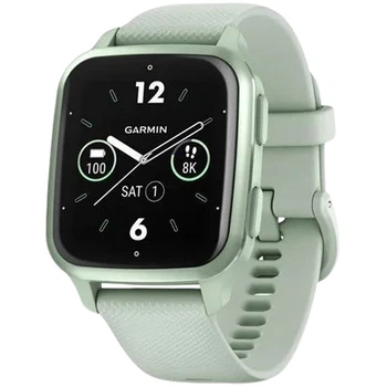 Смарт Годинник Garmin Venu Sq 2 Metallic Mint Aluminum Bezel with Cool Mint Case and Silicone Band (010-02701-02/12)