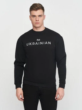 Мужской свитшот I'm Ukrainian Я Украинец Черный, 52, M (MSOZ003BL52)