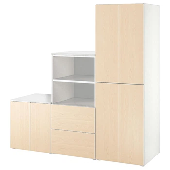 Стінка в дитячу ІКЕА SMASTAD / PLATSA 180х57х181 см береза (s99487634)