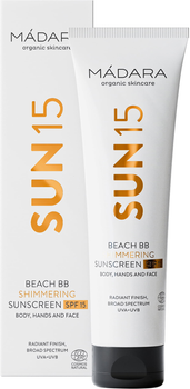 Сонцезахисний крем Madara Sun15 Beach BB Shimmering Sunscreen SPF 15 100 мл (4751009820736)