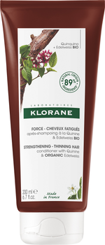 Wzmacniający balsam do płukania Klorane przeciwko wypadaniu włosów z chininą i organicznym dziewięćsiłem 200 ml (3282770141436)