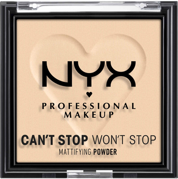Matujący puder do twarzy NYX Professional Makeup Can't Stop Won't Stop 2 Light 6 g (800897004217)