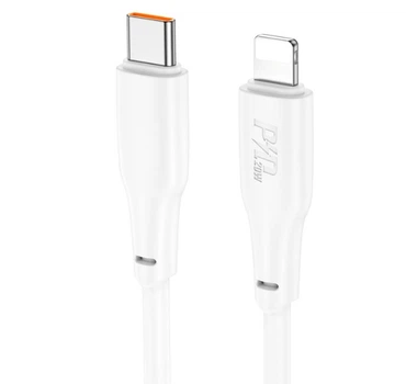 Кабель Hoco X93 Force PD20W charging data cable Lightning 1M White