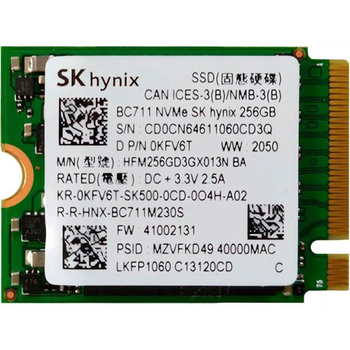 Накопичувач SSD Hynix m.2 NVMe 256Gb SK BC711 2230 Valve Steam Deck 250 240 (HFM256GD3GX013N) Б/в