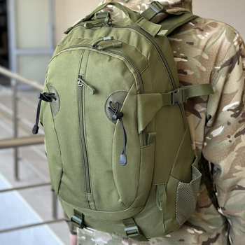 Военный тактический штурмовой рюкзак Tactic на 25 л Олива (A57-807-olive)