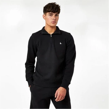 Толстовка Jack Wills Barchester Quarter Zip Sweatshirt Black, S (44) (11746968)
