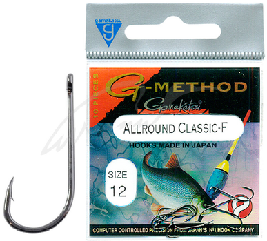 Крючок GAMAKATSU METHOD ALLROUND CLASSIC F №12 10шт,26810