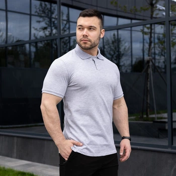 Поло POBEDOV PV1218 Сіре 3XL