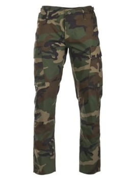 Тактические брюки Mil-Tec Teesar RipStop BDU Slim Fit woodland 11853120 ХL
