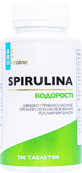 Спирулина All Be Ukraine Spirulina 200 таблеток (4820255570846)