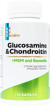 Комплекс для суглобів All Be Ukraine Glucosamine&Chondroitin 120 капсул (4820255570723)