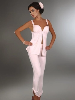 Piżama (top + spodnie) LivCo Corsetti Fashion Leah LC 90052 M Pink (5907996386253)