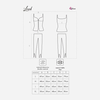 Piżama (top + spodnie) LivCo Corsetti Fashion Leah LC 90052 M Pink (5907996386253)