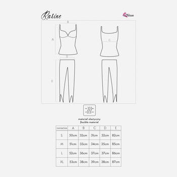 Piżama (top + spodnie) LivCo Corsetti Fashion Rasine LC 90040 S Pink (5907996386505)