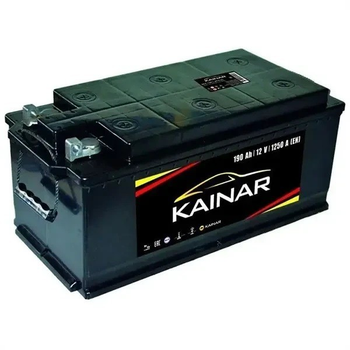 Аккумулятор 190Ah-12v KAINAR Standart+ (524x239x223), полярность прямая (4),EN1250 Болтовая клемма