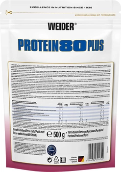 Протеїн Weider 80 Plus 500 г Лісові ягоди-йогурт (4044782301852)