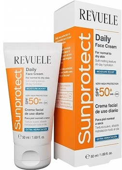 Солнцезащитный крем для лица увлажняющий - Revuele Sunprotect Moisture Boost Daily Face Cream For Normal To Dry Skin SPF 50+ 50ml (1031300-1366113-2)