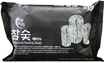 Мило з ефектом пілінгу "Вугільне" - Juno Charcoal Peeling Soap 150g (150g) (1019486-1350765-2)