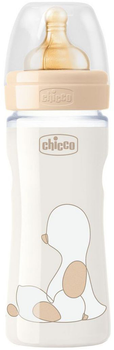 Пляшка для годування пластикова Chicco Original Touch з латексною соскою 2+ міс. 250 мл Бежева (27624.30)