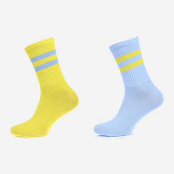 Набор носков MovementStandard Fancy M0301/2S-00 коттон 42-45 2 пары Желтый/Голубой (4823121000706) 