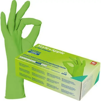 Перчатки из нитрила зеленые STYLE ХS