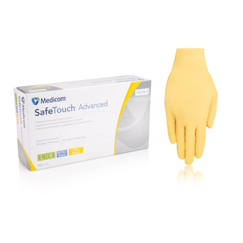 Одноразові рукавички жовті Medicom, М