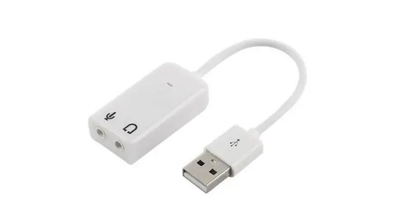 Зовнішня звукова карта USB 7.1/USB Sound Adapter 7.1 White