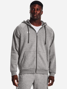 Толстовка на флисе, на молнии мужская Under Armour Ua Rival Fleece Fz Hoodie 1379767-025 L Серая (196884795603)