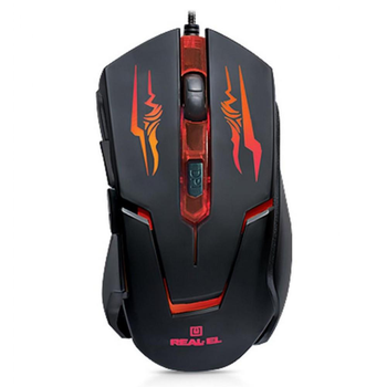 Мышь игровая REAL-EL RM-520 USB Black