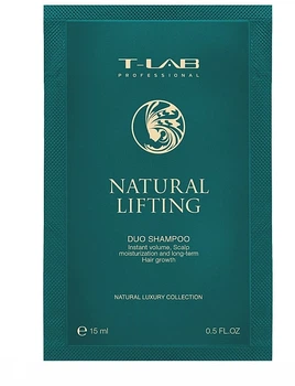 Шампунь для збільшення об'єму волосся - T-LAB Professional Natural Lifting Duo Shampoo (пробник) 15ml (1212282-188131)