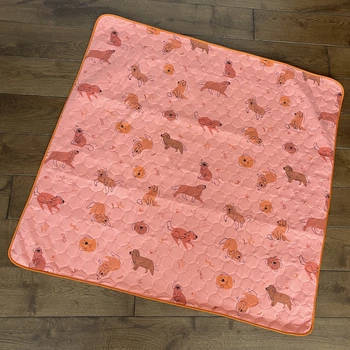 Многоразовая пеленка для детей Pelushka Funny Dogs Pink 105х105 см