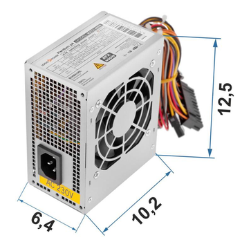 Блок питания LOGICPOWER micro-ITX 400W FAN 8cm Bulk 20+4pin (400W 8cm 1418)
