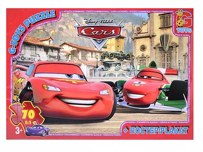 Дитячі пазли «Тачки», 70 елементів G-Toys (Z10212)