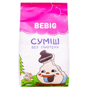 Смесь для выпечки безглютеновая «Универсальная», Bebig, 450г