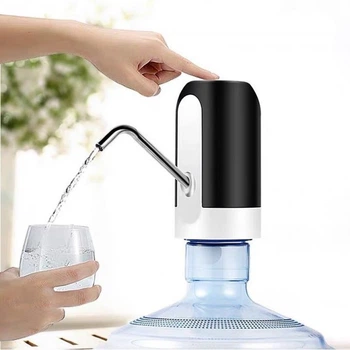 Електрична помпа для бутильованої води Automatic water dispenser з підсвічуванням на бутиль 19 л Чорний (ZX 115)