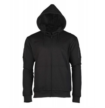 Реглан з капюшоном на блискавці Чорний mil-tec TACTICAL HOODIE 11472002 -М