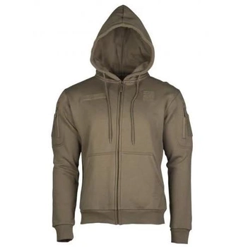 Реглан с капюшоном на молнии Mil-tec Tactical hoodie Olive 11472012-L