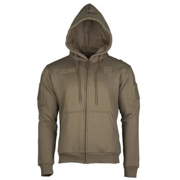 Реглан с капюшоном на молнии Mil-tec Tactical hoodie Olive 11472012-XL