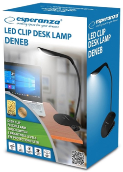 Lampa biurkowa Esperanza LED Deneb Czarna (ELD104K)