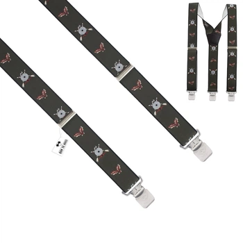 Подтяжки Bow Tie House темно-зеленые охотничьи 09859