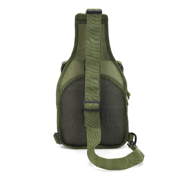Тактична військова сумка через плече зелена 18 х 13 х 28 см