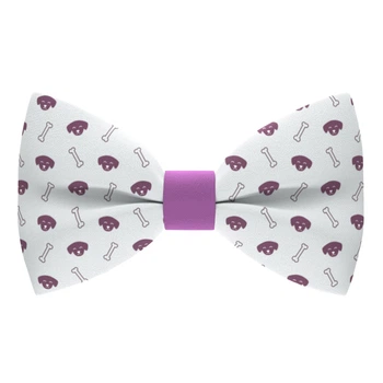 Бабочка Bow Tie House бежевая с фиолетовым (кости) 08330