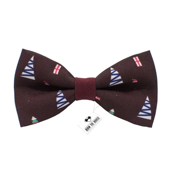 Бабочка Bow Tie House вишневая с елками новогодняя праздничная 08762
