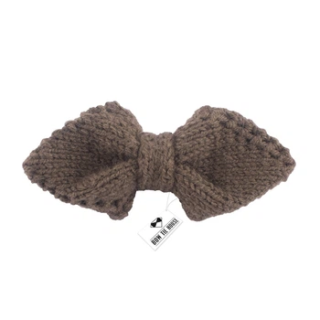 Метелик Bow Tie House в'язаний коричневий твідовий - кутом 09878