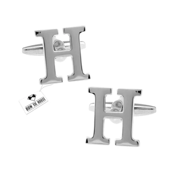 Запонки Bow Tie House металические с буквой H 09521