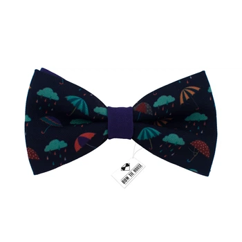 Бабочка Bow Tie House фиолетовая с зонтиками 08329